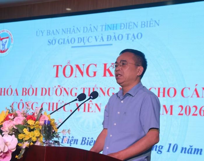 Ông Nguyễn Văn Đoạt, Phó Chủ tịch UBND tỉnh Điện Biên phát biểu tại chương trình.