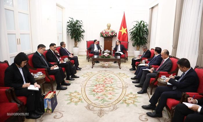 Toàn cảnh buổi tiếp. (Ảnh: Thành Long)