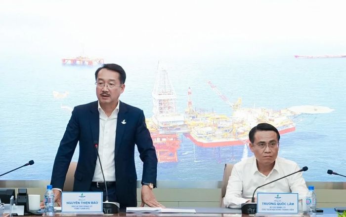 Ông Nguyễn Thiện Bảo, Phó Bí thư Đảng ủy, Tổng Giám đốc PVEP phát biểu kết luận Hội nghị. (Nguồn: PVEP)