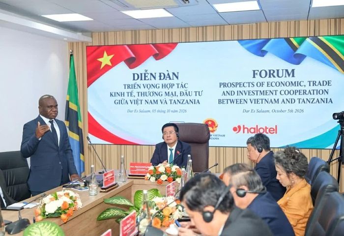 Phó Chủ tịch Quốc hội Nguyễn Hồng Diên chủ trì Diễn đàn triển vọng hợp tác kinh tế, thương mại, đầu tư giữa Việt Nam và Tanzania. (Nguồn: Đại sứ quán Việt Nam tại Tanzania)