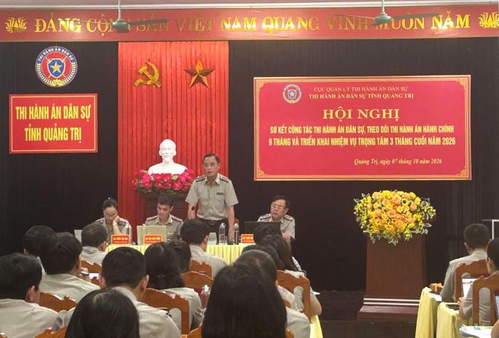 Lãnh đạo THADS tỉnh Quảng Trị quán triệt nhiệm vụ những tháng cuối năm. (Ảnh: M.T)