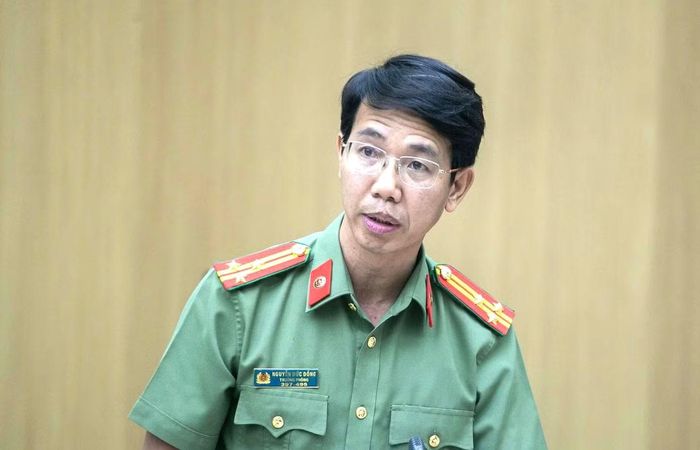 Đại diện Công an tỉnh Phú Thọ thông tin vụ việc tại buổi họp báo