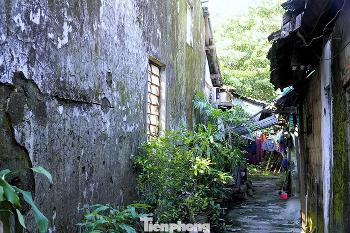 Giữa những căn phòng tăm tối, xuống cấp, một số hộ dân vẫn bám trụ sinh sống mỗi ngày, đối mặt nguy cơ nhà cửa sập đổ bất cứ lúc nào.