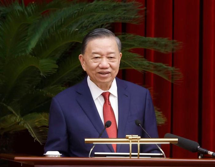  Tổng Bí thư, Chủ tịch nước Tô Lâm phát biểu bế mạc hội nghị. Ảnh: TTXVN. 