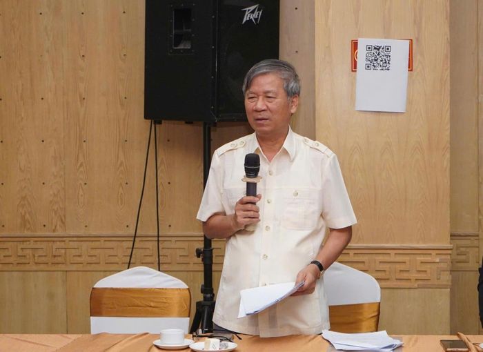 GS.TS Nguyễn Anh Trí, đại biểu Quốc hội khóa XIV và XV, Nguyên Viện trưởng Viện Huyết học – Truyền máu Trung ương phát biểu tại hội thảo.