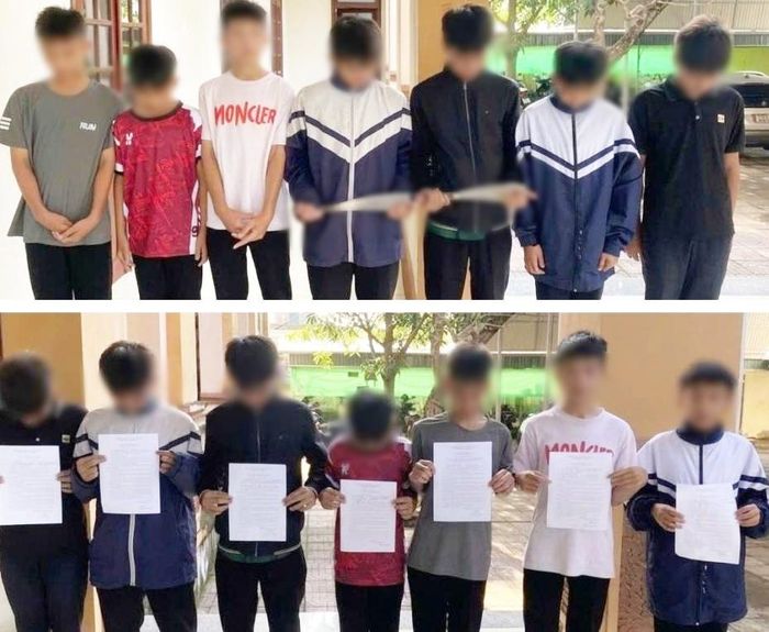 Công an đã triệu tập 2 nhóm học sinh liên quan để làm việc (Ảnh CAHT)