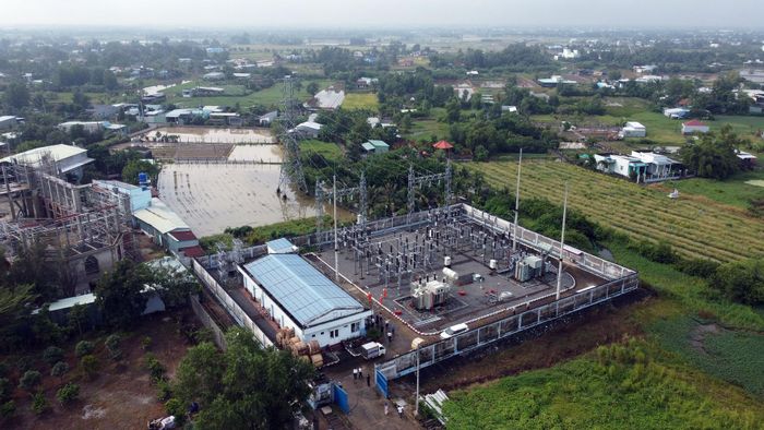 Trạm biến áp 110kV Cần Giuộc (tỉnh Tây Ninh) vừa được nâng công suất, lắp đặt thêm máy biến áp T2