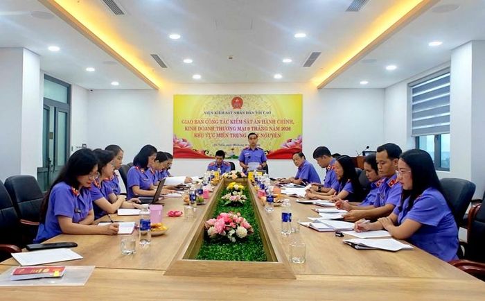  Điểm cầu chính hội nghị tại tại trụ sở các đơn vị VKSND tối cao tại Đà Nẵng.