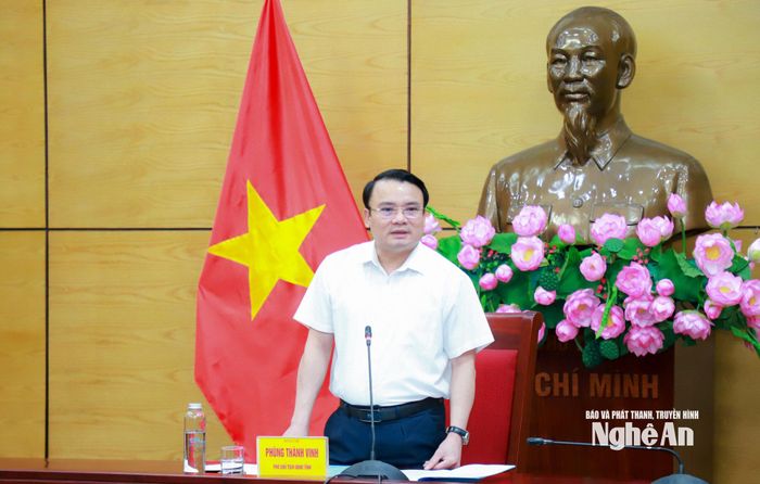 Phó Chủ tịch UBND tỉnh Phùng Thành Vinh phát biểu kết luận. Ảnh: Thành Duy