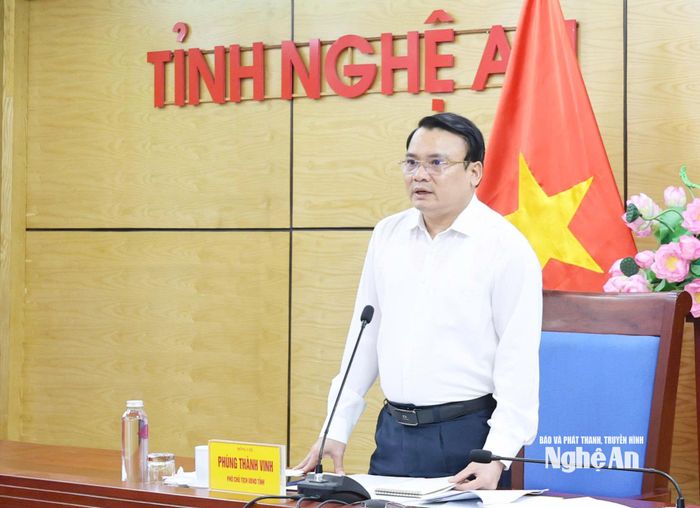 Đồng chí Phùng Thành Vinh - Phó Chủ tịch UBND tỉnh, Trưởng ban Chỉ đạo cấp tỉnh kết luận hội nghị. Ảnh: Bùi Thọ