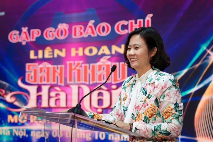 Phó Giám đốc Sở Văn hóa, Thể thao và Du lịch Hà Nội, Trưởng Ban Tổ chức liên hoan Lê Thị Ánh Mai. (Ảnh: BTC)