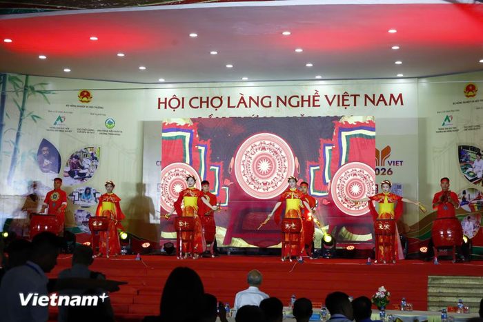 Khai mạc Hội chợ Làng nghề Việt Nam năm lần thứ 22 năm 2026. (Ảnh: Long Vũ/Vietnam+)