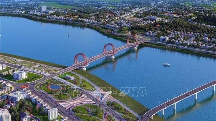 Phối cảnh cầu Trà Khúc 1. Ảnh: TTXVN phát