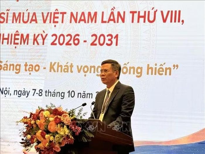 Ông Trần Thắng, Ủy viên Ban Thường vụ Đảng ủy MTTQ, các đoàn thể Trung ương, Phó Chủ tịch Ủy ban Trung ương MTTQ Việt Nam, phát biểu.