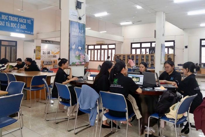 Không gian thư viện tại Trường Đại học Văn hoá TP Hồ Chí Minh.