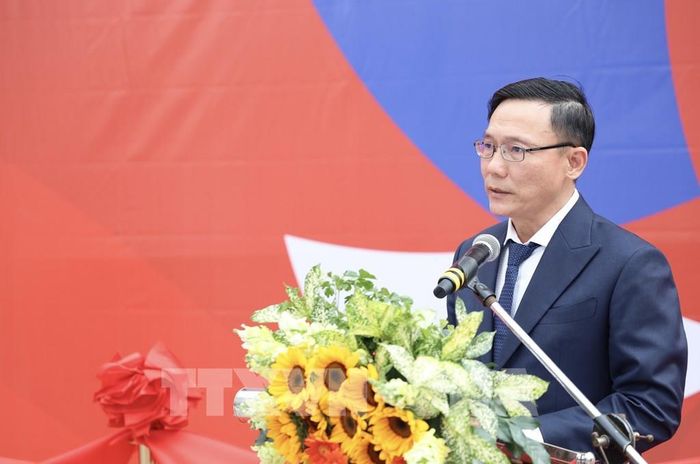 Ông Lê Anh Hoàng, Phó Giám đốc ITPC, phát biểu tại lễ khai mạc. Ảnh: Xuân Anh - TTXVN