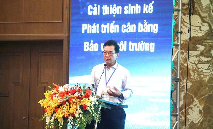 Thạc sĩ, chuyên gia "thuận thiên" Nguyễn Hữu Thiện tại Hội thảo tham vấn Quy hoạch vùng ĐBSCL thời kỳ 2021 - 2030, tầm nhìn đến năm 2050. Ảnh: NVCC