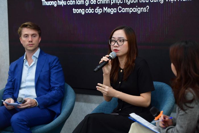 Bà Nguyễn Thị Cẩm Tú - Head of Ecommerce Nestle Vietnam tại hội nghị.