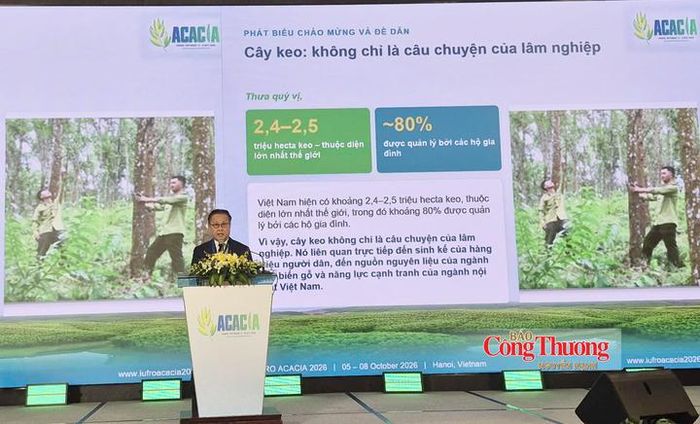 Ông Nguyễn Quốc Khanh, Chủ tịch Hiệp hội Gỗ và Lâm sản Việt Nam (VIFOREST) phát biểu tại Diễn đàn.