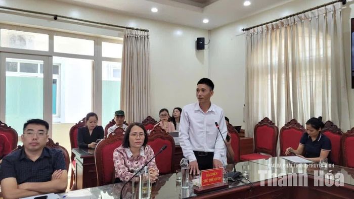Đại diện chủ thể sản xuất phát biểu ý kiến.