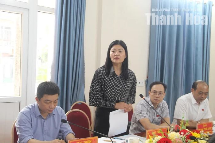 Đại diện MTTQ tỉnh phát biểu tại buổi khảo sát.