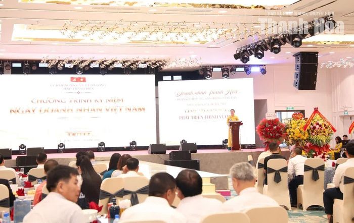Đại diện doanh nghiệp phát biểu tại chương trình kỷ niệm.