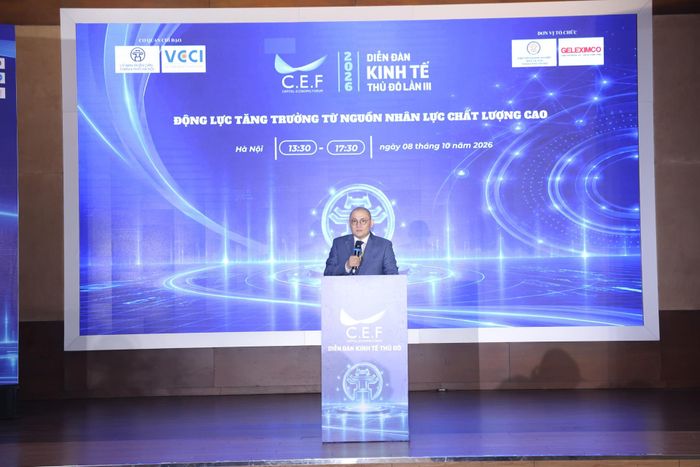 Đại sứ Kazakhstan tại Việt Nam Kanat Tumysh cũng nhấn mạnh vai trò của nguồn nhân lực trong quá trình chuyển hóa công nghệ thành tăng trưởng và phát triển bền vững. Ảnh: BTC