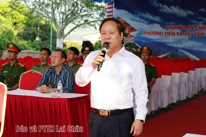 Đồng chí Tống Thanh Hải - Phó Chủ tịch Thường trực UBND tỉnh phát biểu tại buổi tổng duyệt.