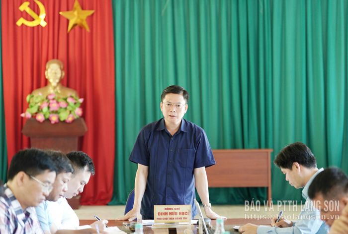 Đồng chí Đinh Hữu Học, Ủy viên Ban Thường vụ Tỉnh ủy, Phó Chủ tịch Thường trực UBND tỉnh phát biểu chỉ đạo tại buổi kiểm tra