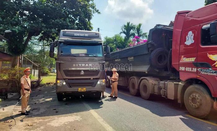 Phương tiện có trọng tải lớn lưu thông trên Tỉnh lộ 151 tiềm ẩn nguy cơ mất an toàn giao thông tại nhiều khu vực dân cư, trường học, chợ dân sinh.