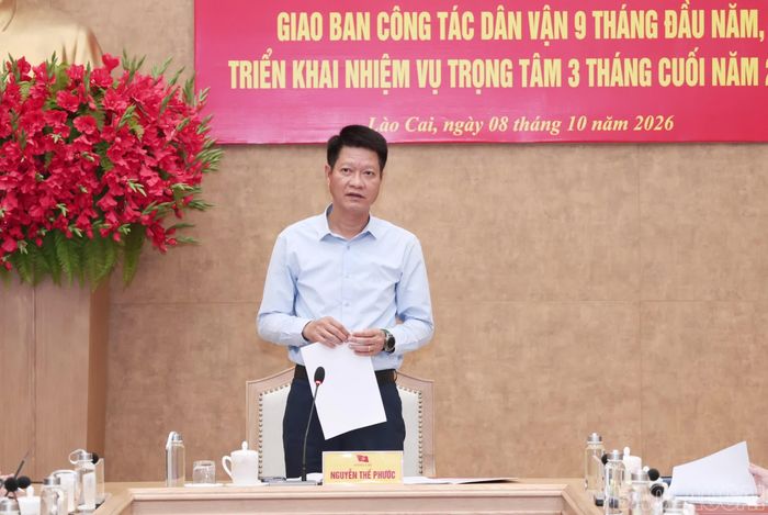 Đồng chí Nguyễn Thế Phước - Phó Bí thư Tỉnh ủy, Chủ tịch Ủy ban MTTQ Việt Nam tỉnh phát biểu kết luận hội nghị.
