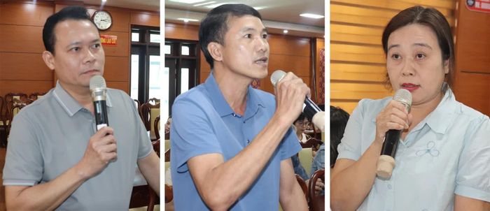 Đại diện các trường học, tổ dân phố trao đổi giải pháp phòng ngừa bạo lực học đường tại hội nghị.