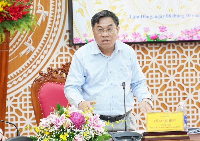 Tỉnh ủy viên, Phó Chủ tịch UBND tỉnh Võ Ngọc Hiệp yêu cầu các đơn vị đầu ngành xác định dư địa, khai thác "từng hạt thóc" đóng góp vào tăng trưởng