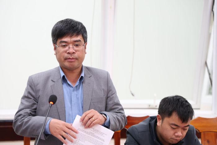Đại diện phường Xuân Hương - Đà Lạt báo cáo về phương án của đơn vị chủ nhà