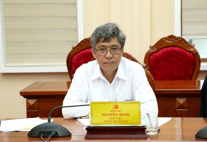 Tỉnh ủy viên, Phó Chủ tịch UBND tỉnh Nguyễn Minh tham dự buổi làm việc