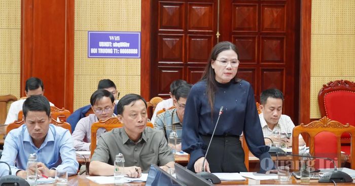 Đại diện lãnh đạo Sở Tài chính tham gia thảo luận - Ảnh: C.H