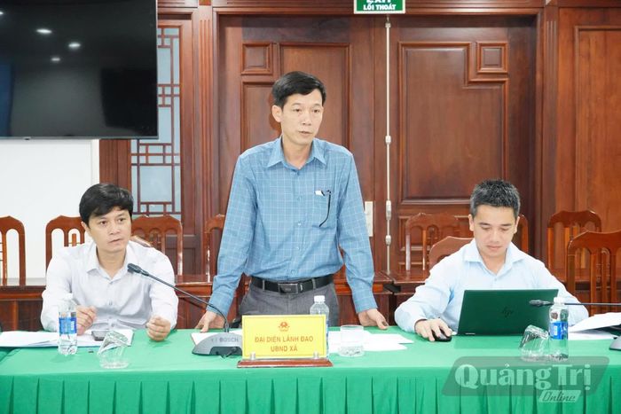 Đại diện lãnh đạo các địa phương báo cáo tiến độ thực hiện dự án - Ảnh: M.T