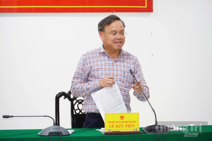 Đồng chí Lê Đức Tiến, Phó Chủ tịch UBND tỉnh phát biểu kết luận tại cuộc họp - Ảnh: M.T