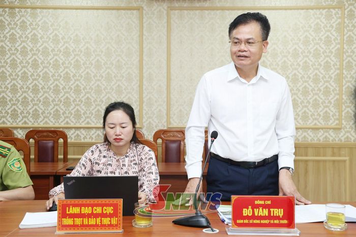 Lãnh đạo Sở Nông nghiệp và Môi trường phát biểu tại hội nghị bàn giao.