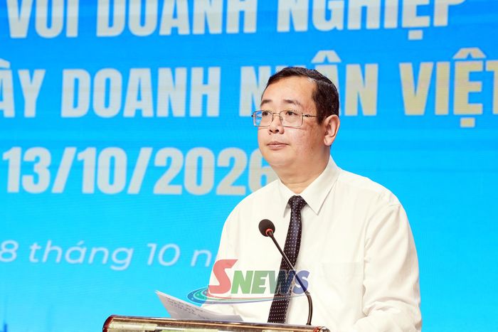 Lãnh đạo phường Tô Hiệu phát biểu tại Hội nghị.
