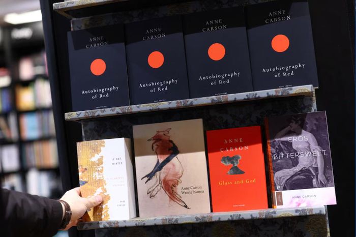 Một số tác phẩm của Carson được trưng bày tại hiệu sách Waterstones ở London, Anh, ngày 8/10 (Ảnh: Reuters).