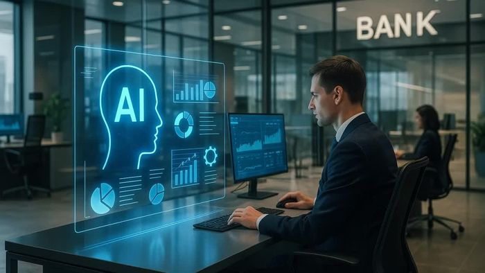 AI hiện được ứng dụng trong nhiều nghiệp vụ của ngân hàng. Ảnh minh họa: Internet