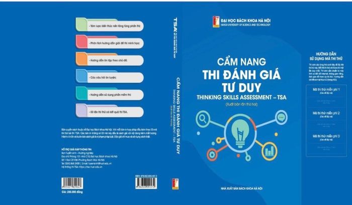Bìa sách "Cẩm nang thi Đánh giá tư duy TSA"