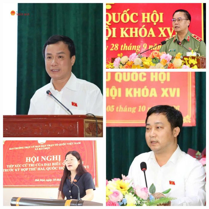 Các ĐBQH tỉnh Thanh Hóa tiếp xúc cử tri trước Kỳ họp thứ Hai, Quốc hội Khóa XVI. Ảnh: Mỹ Hạnh