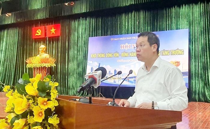 Chủ tịch UBND TP. Đà Nẵng phát biểu khai mạc hội nghị - Ảnh: C. Thái