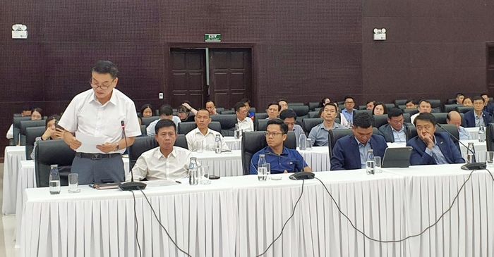 Chủ tịch Hiệp hội Doanh nghiệp nhỏ và vừa phát biểu - Ảnh: C. Thái