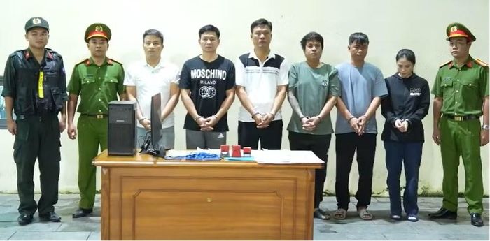 Các đối tượng tại cơ quan Công an