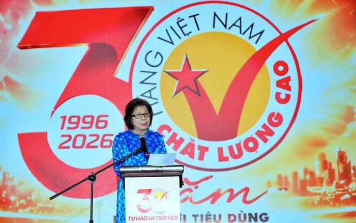Bà Vũ Kim Hạnh, Chủ tịch Hiệp hội Doanh nghiệp Hàng Việt Nam Chất lượng cao.