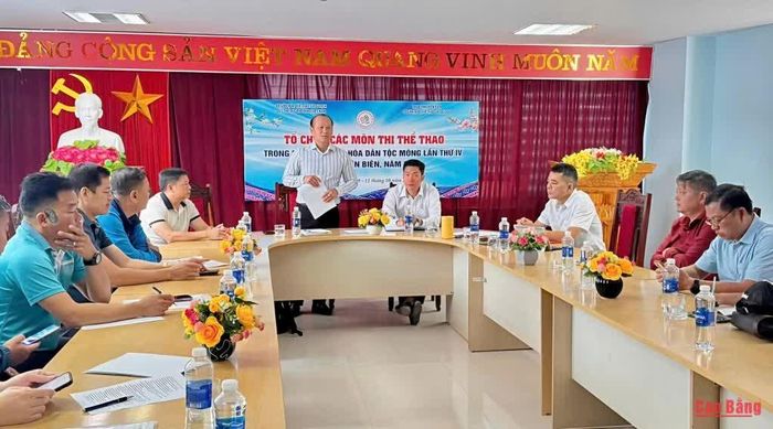 Trưởng đoàn các môn thể thao họp trao đổi, thống nhất công tác tổ chức và thi đấu tại Ngày hội.