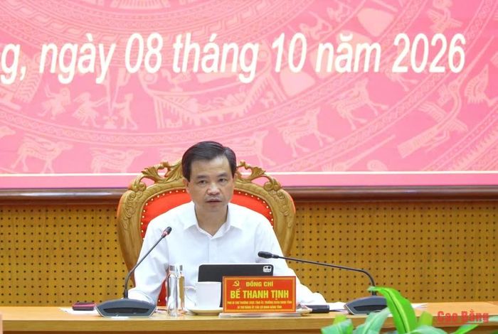 Phó Bí thư Thường trực Tỉnh ủy, Trưởng Đoàn đại biểu Quốc hội tỉnh, Bí thư Đảng ủy các cơ quan Đảng tỉnh Bế Thanh Tịnh phát biểu kết luận hội nghị.